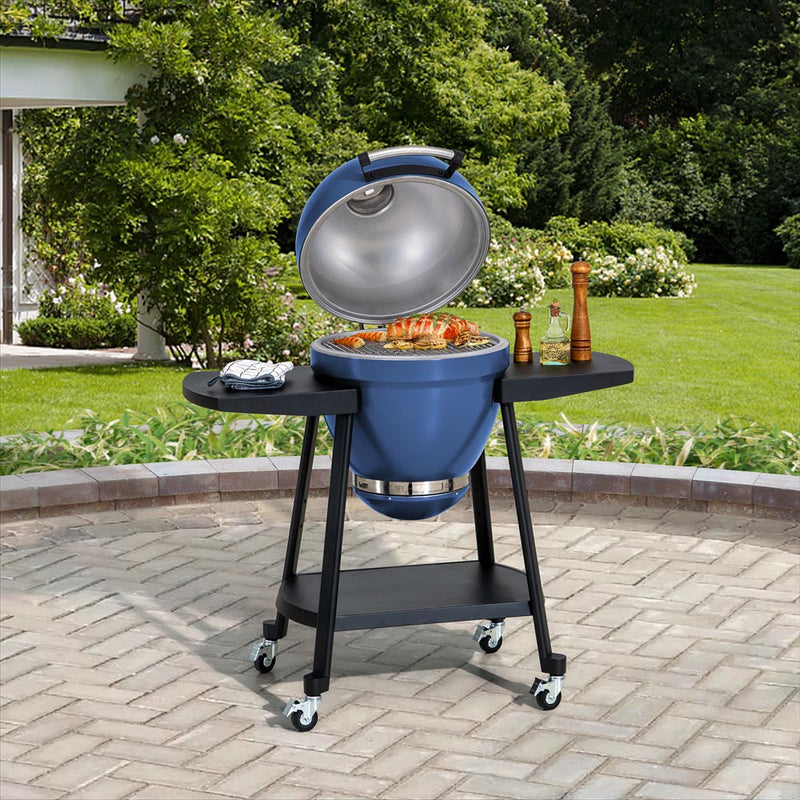 Sunjoy Charcoal Grill | Egg-shaped Outdoor Grill | BBQ Grill Smoker
