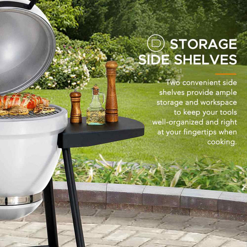 Sunjoy Charcoal Grill | Egg-shaped Outdoor Grill | BBQ Grill Smoker