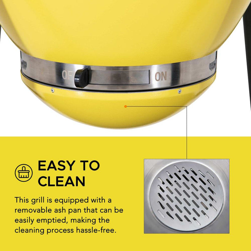 Sunjoy Charcoal Grill | Egg-shaped Outdoor Grill | BBQ Grill Smoker