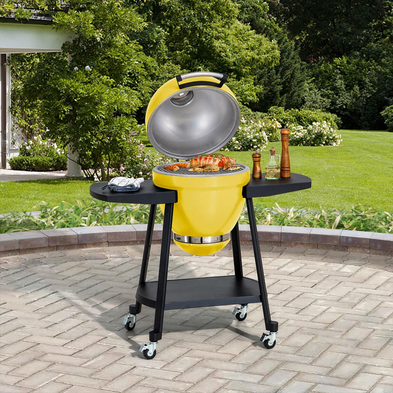 Sunjoy Charcoal Grill | Egg-shaped Outdoor Grill | BBQ Grill Smoker