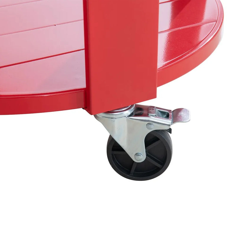 SUNJOY 60 Quart Portable Rolling Ice Chest Drink Cooler Cart with Bottle Opener and Shelf - Red
