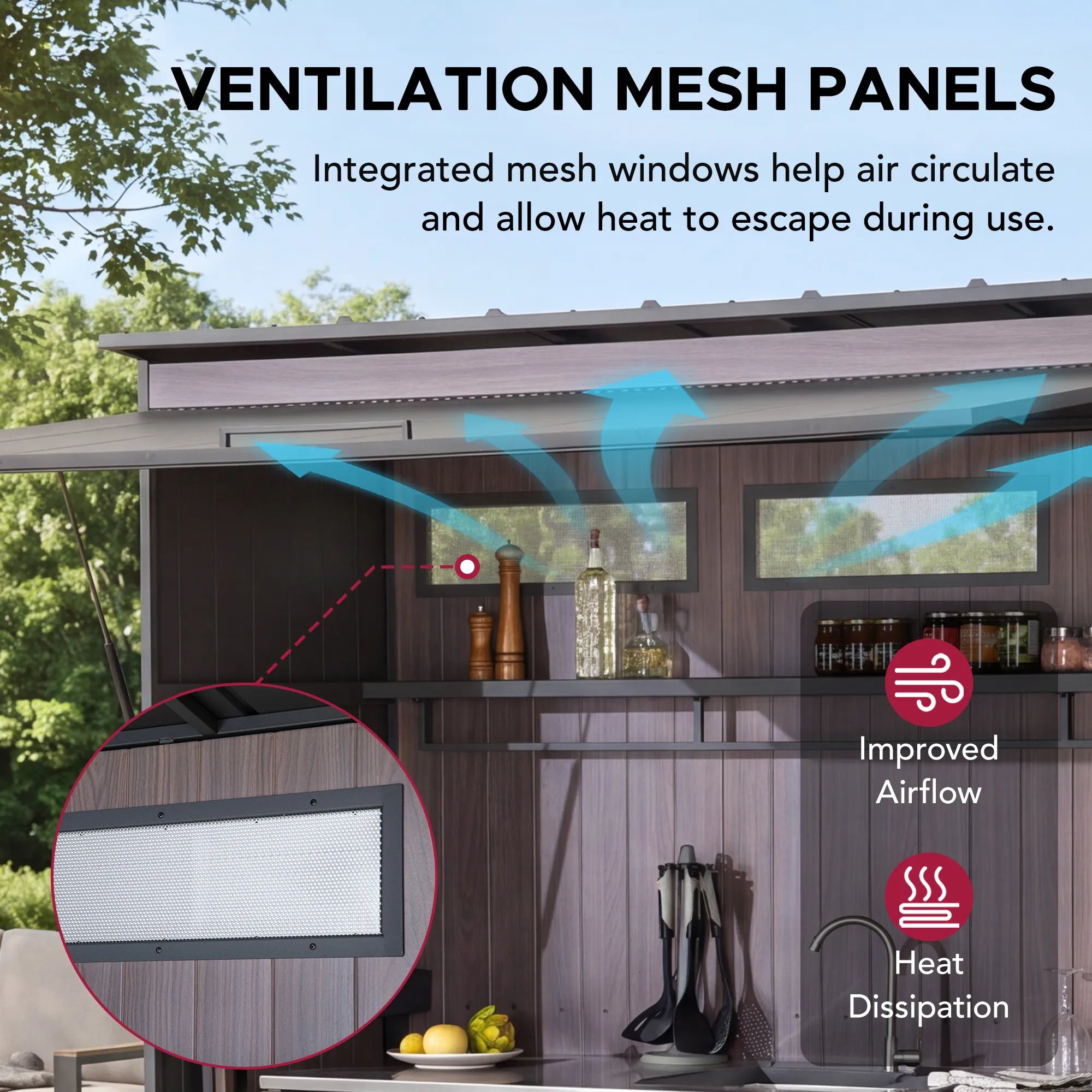 Fortis Compact Outdoor Kitchen Utility Shed 7' x 3'