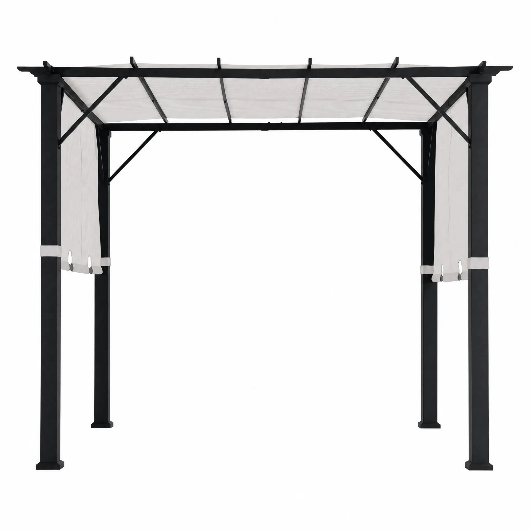 Palladio Adjustable Canopy Metal Pergola 9' x 9' - White