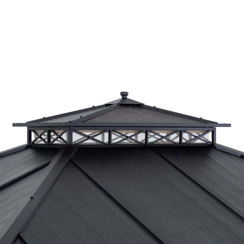 Sunjoy metal gazebo | gazebo with metal roof | 10x 12 gazebo with metal roof
