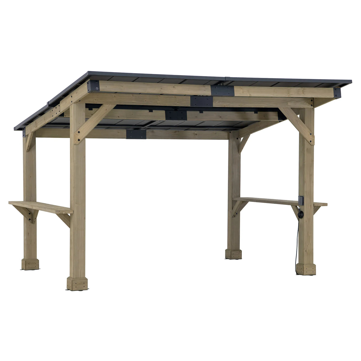 Meridian Bar Shelves Pergola, 10x12