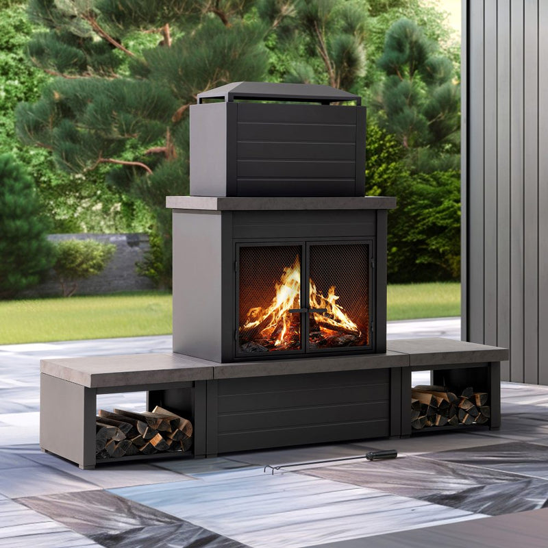 Sunjoy Fire Place | Outdoor Fire Place | Wood Burning Fire Place