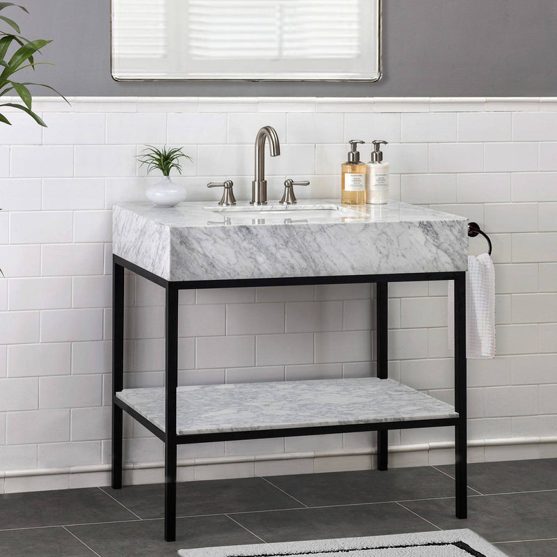 Sunjoy Marble 36 in. Single Sink Bathroom Vanity