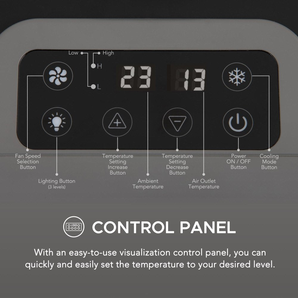 SUNJOY IceCove Portable Air Conditioner with Power Bank for Outdoor Tents and Indoors - Gray