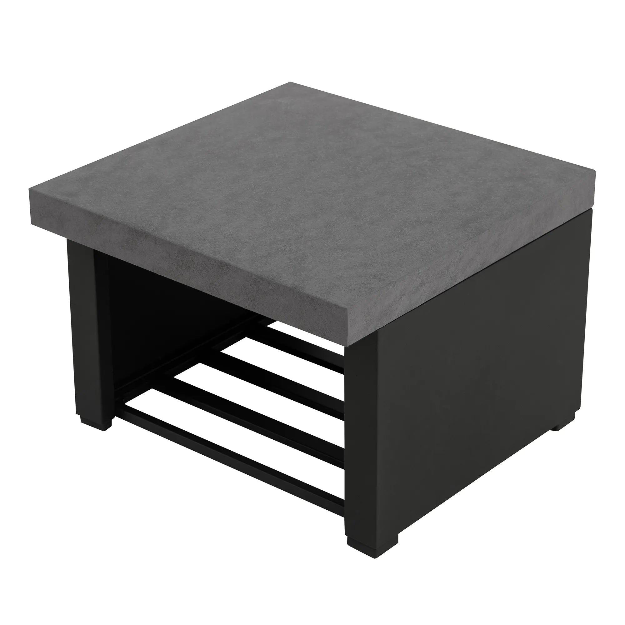 Nordic Modern Wood Burning Fireplace 76", with Log Holders - Dark Gray