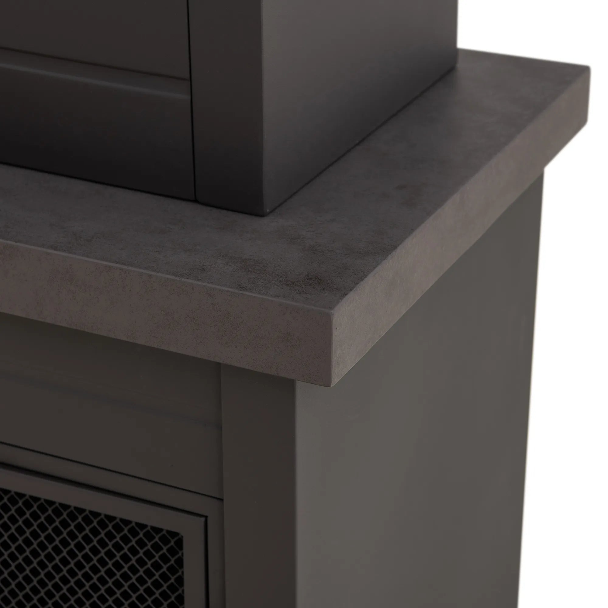 Nordic Modern Wood Burning Fireplace 76", with Log Holders - Brown