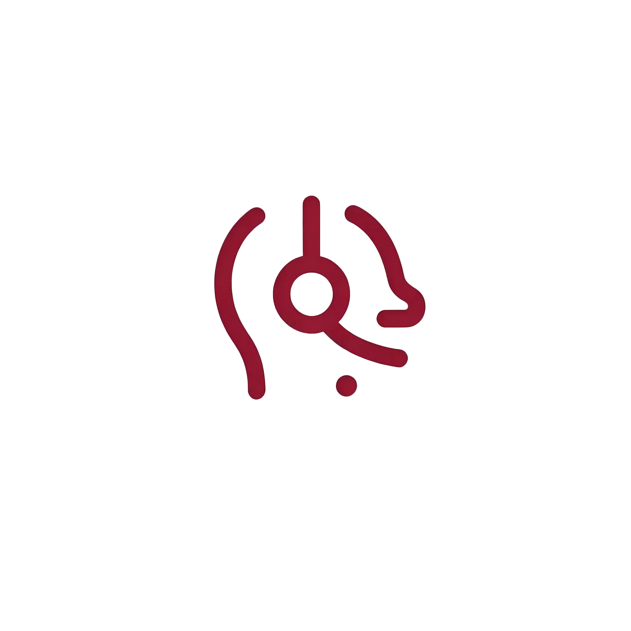 Red abstract symbol on a white background