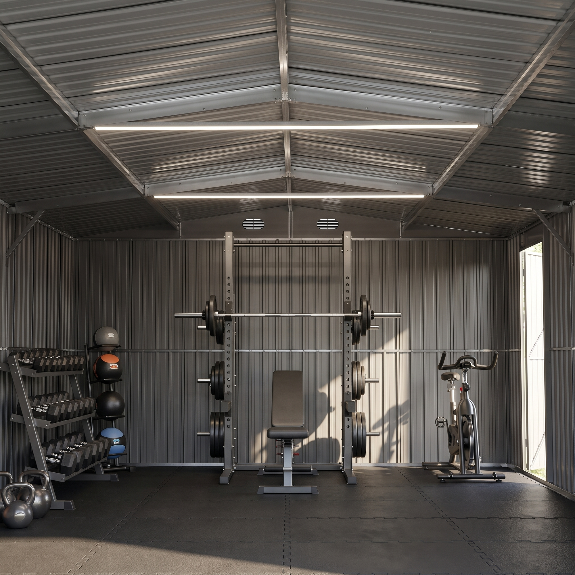 Fortress Maxi Storage Shed - Light Gray, 13x20