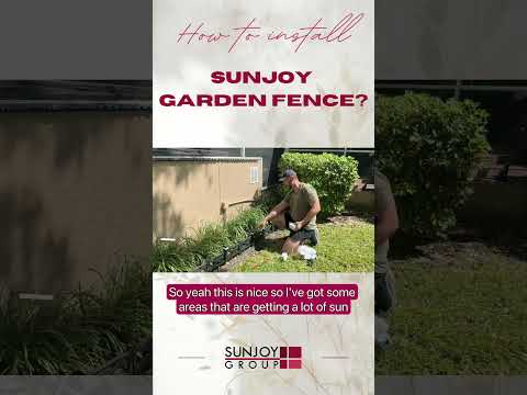 SUNJOY Garden Fences, Strip Metal Garden Fencing with Solar Lights (5-pack) 