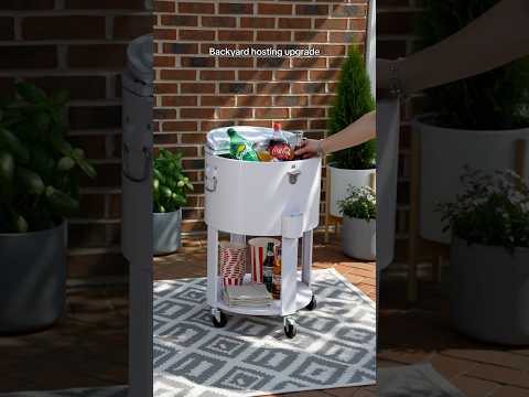 Oasis Rolling Patio Ice Chest Cart 60 Qt