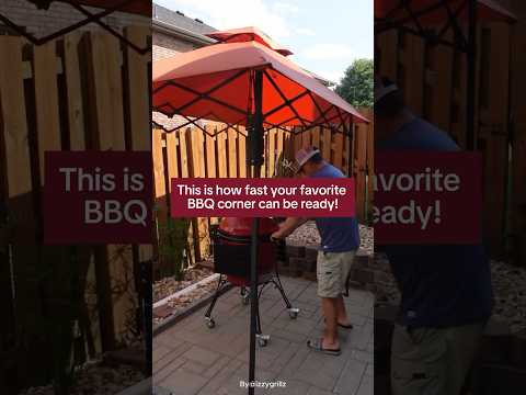 SUNJOY 8x5 Pop up Grill Gazebo with Magnetic LED Light and Carrying Bag