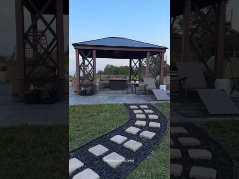 SUNJOY 13x15 Hardtop Gazebo Outdoor Black Steel Roof Gazebo Backyard Aluminum Framed Gazebo with Planters and Ceiling Hook 