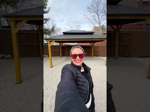 Customer Show of SUNJOY 12x16 Outdoor Cedar Framed Gazebo with 2-tier Metal Roof and Ceiling Hook