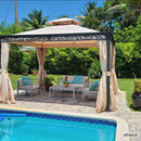 SUNJOY 10x12 Patio Gazebo for Sale Canopy Gazebo w/ Curtain & Netting