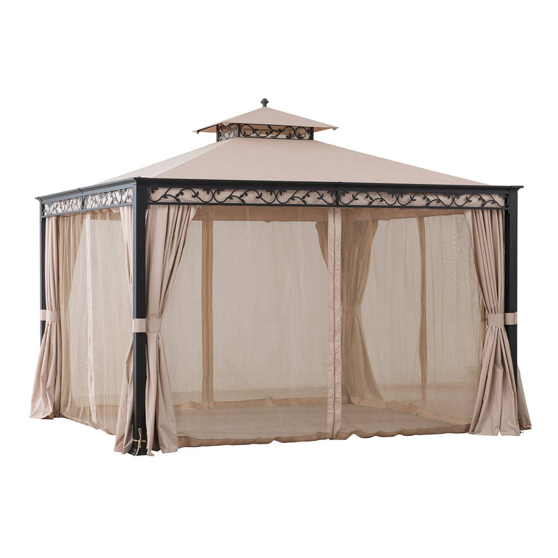 SUNJOY 10x12 Patio Gazebo for Sale Canopy Gazebo w/ Curtain & Netting