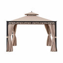 SUNJOY 10x12 Patio Gazebo for Sale Canopy Gazebo w/ Curtain & Netting