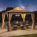 SUNJOY 10x12 Patio Gazebo for Sale Canopy Gazebo w/ Curtain & Netting