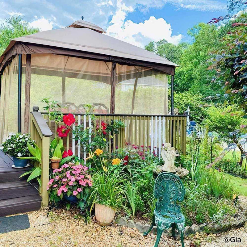 Sunjoy Outdoor Patio Gazebo Kit Backyard Metal Canopy Gazebos for Sale