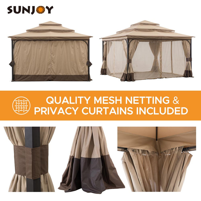 Sunjoy Outdoor Patio Canopy Gazebo Kit Backyard Metal Gazebos for Sale