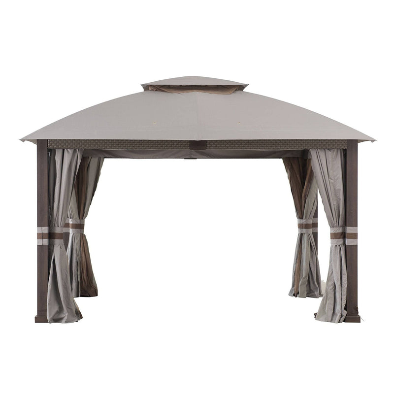 Sunjoy Outdoor Patio 11x13 Canopy Gazebo Backyard Metal Gazebo