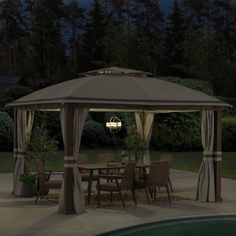 Sunjoy Outdoor Patio 11x13 Canopy Gazebo Backyard Metal Gazebo