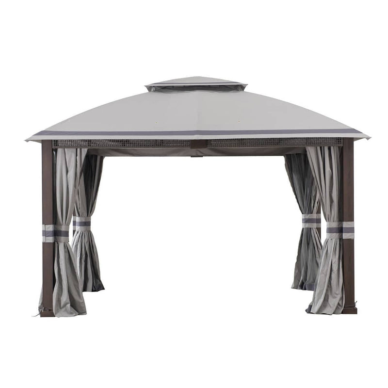 Sunjoy Outdoor Patio 11x13 Canopy Gazebo Backyard Metal Gazebo