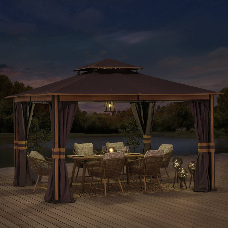 Sunjoy Outdoor Patio Canopy Gazebo Backyard Metal Gazebo Kits for Sale