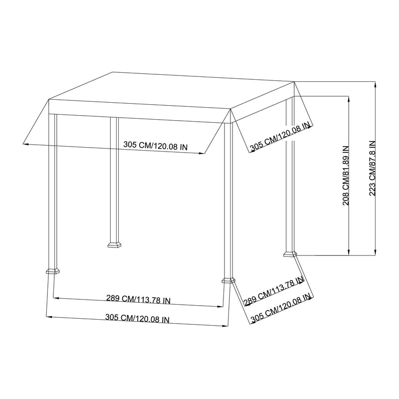Sunjoy Outdoor Patio 10x10 Canopy Gazebo Backyard Metal Gazebo Kits for Sale