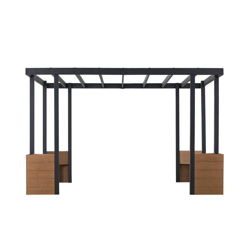 SummerCove Modern Patio 10x12 Metal Pergola Kits for Outdoor Backyard, Decks