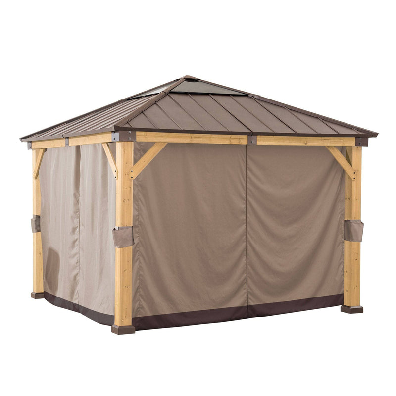 Sunjoy Replacement Curtains for 11 ft. ×11 ft. Wood-Framed Gazebos