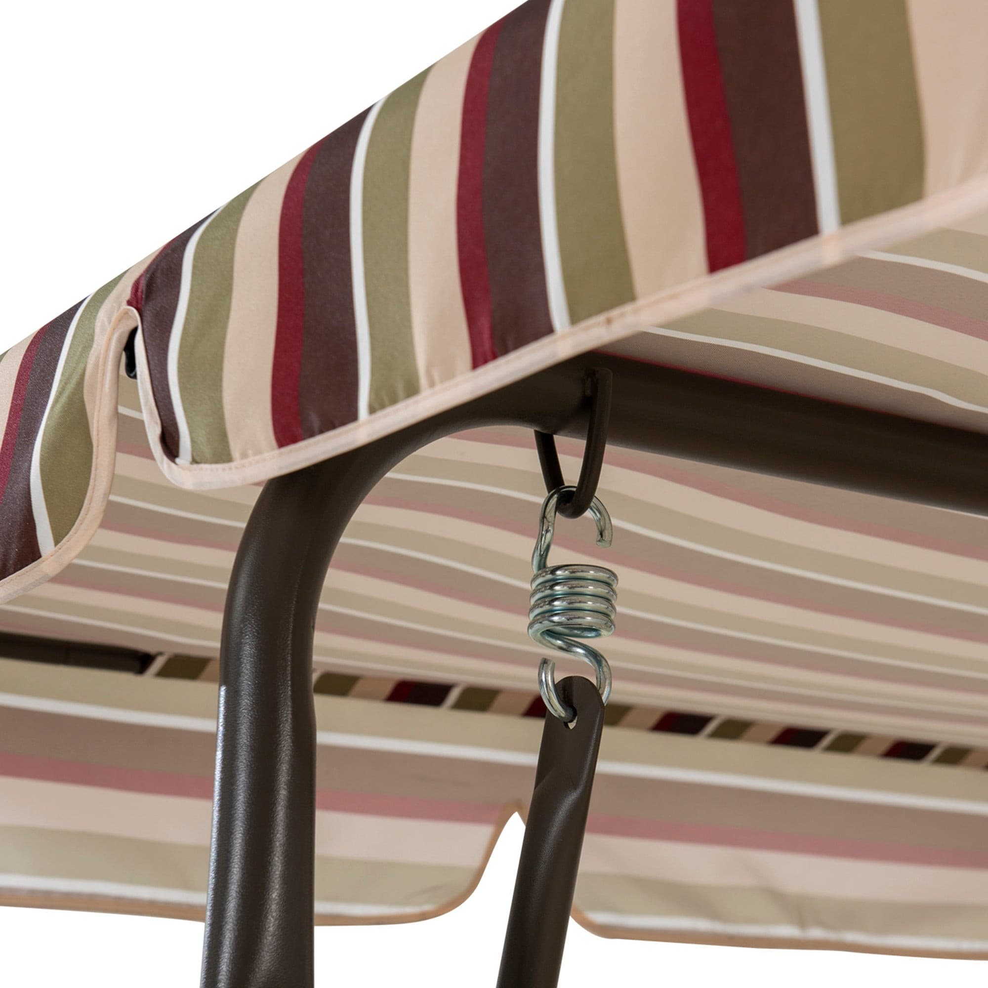 SUNJOY 2-Seat Steel Patio Swing Chair with Tilt Canopy 
