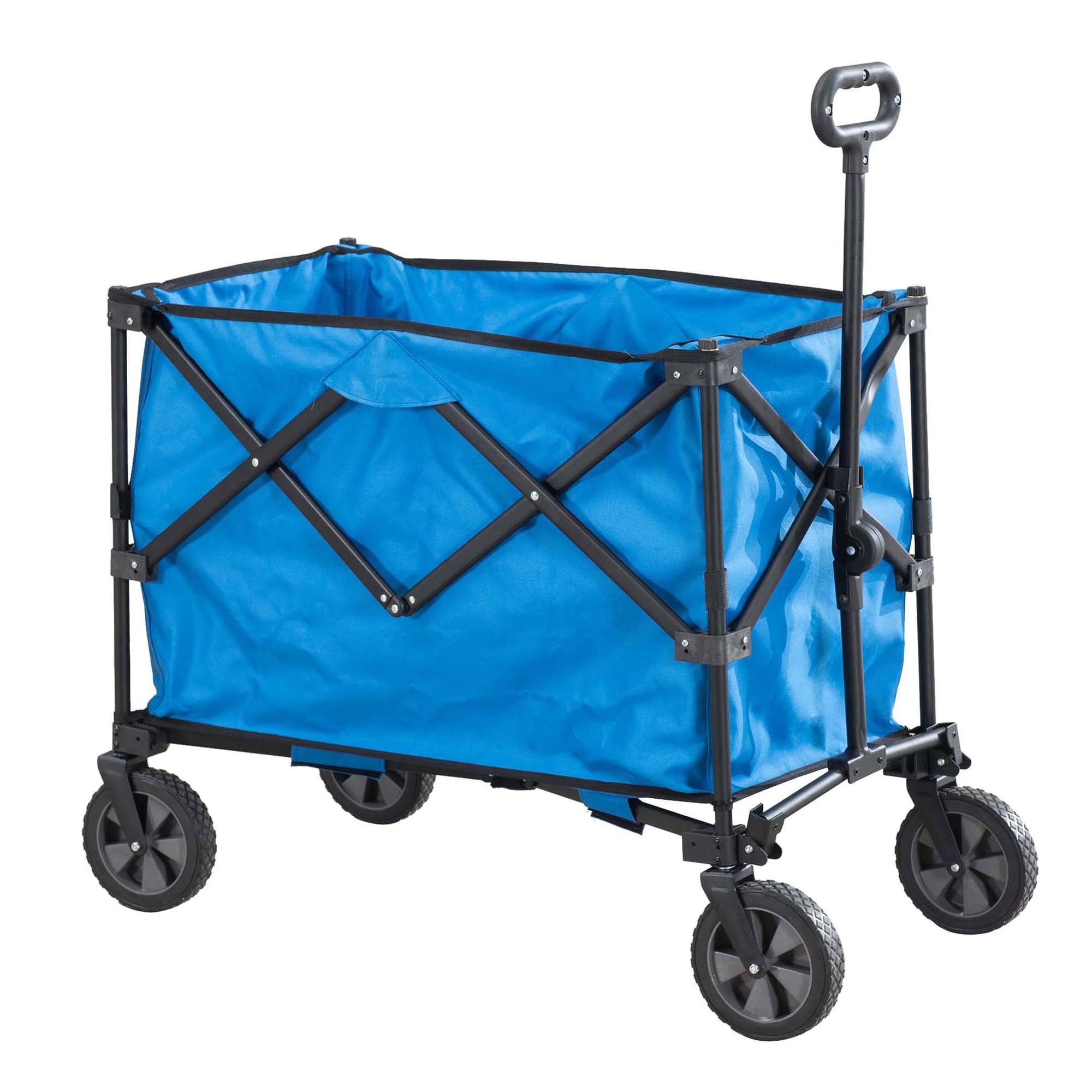 SUNJOY Collapsible Folding Wagon Cart with 255L Oversized Capacity and Big Wheels 