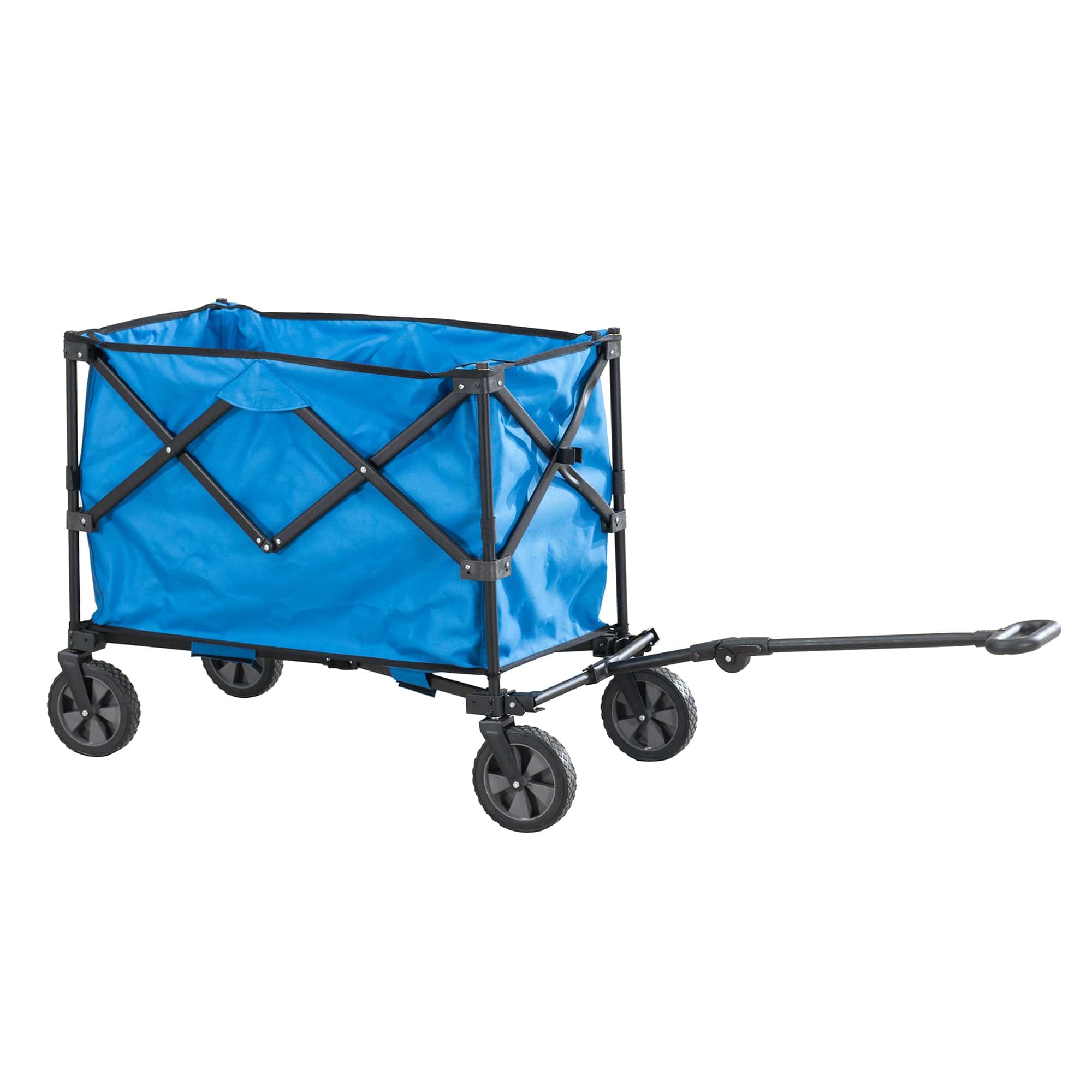SUNJOY Collapsible Folding Wagon Cart with 255L Oversized Capacity and Big Wheels 