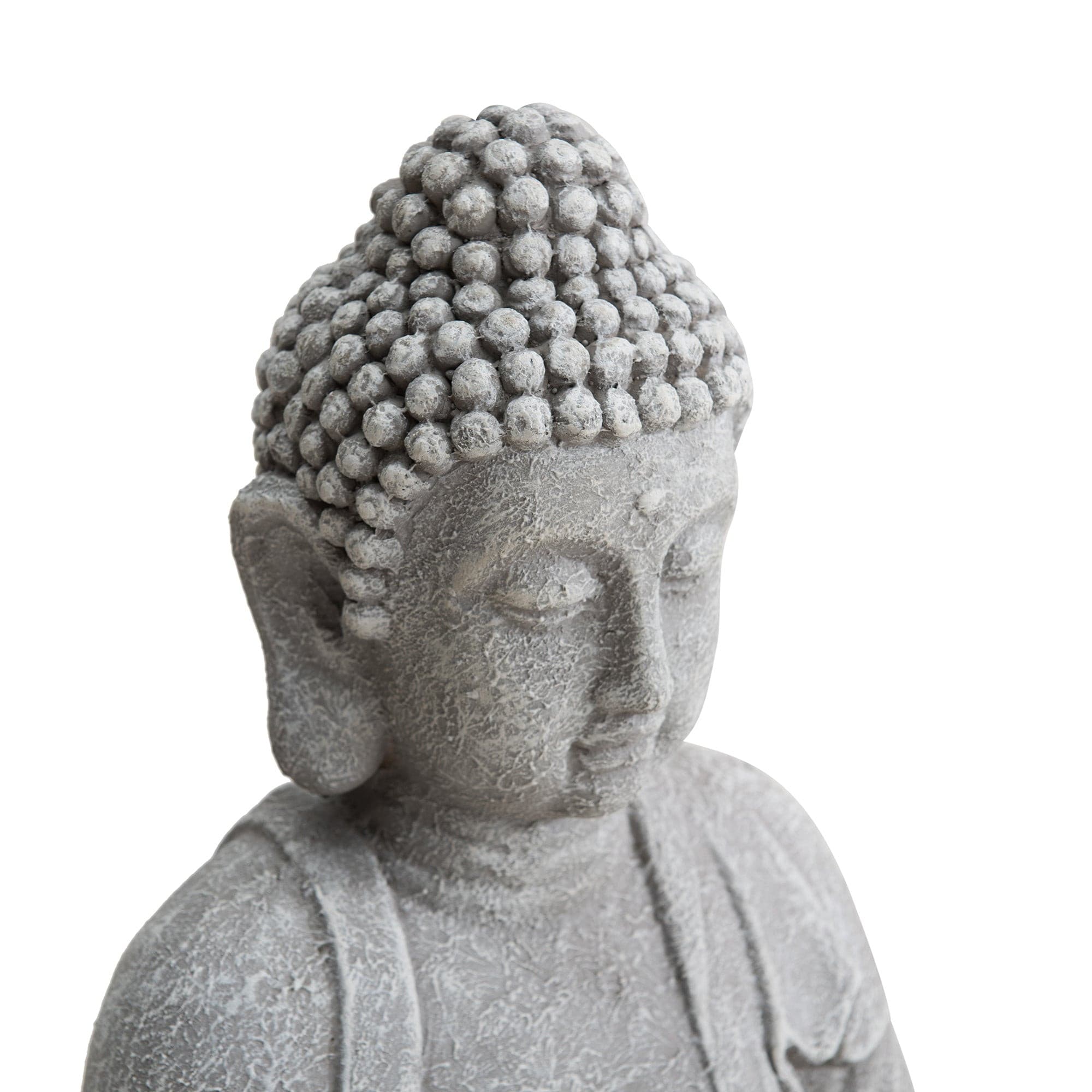 SUNJOY Buddha Statue 20 in. Large Sized Buddha Garden Statue Gray Decorative Outdoor Buddha Statue 