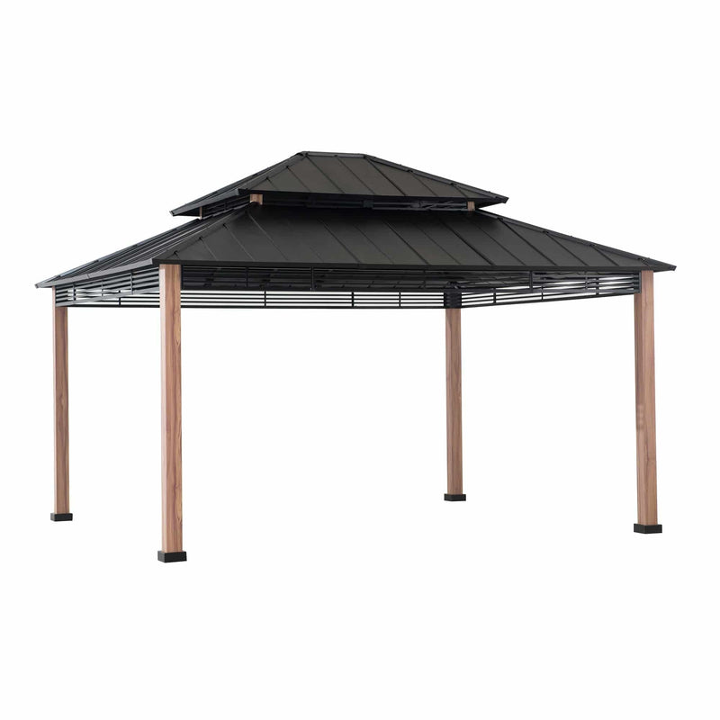 SummerCove Metal Roof Gazebo for Sale 13x15 for Outdoor Backyard Patio