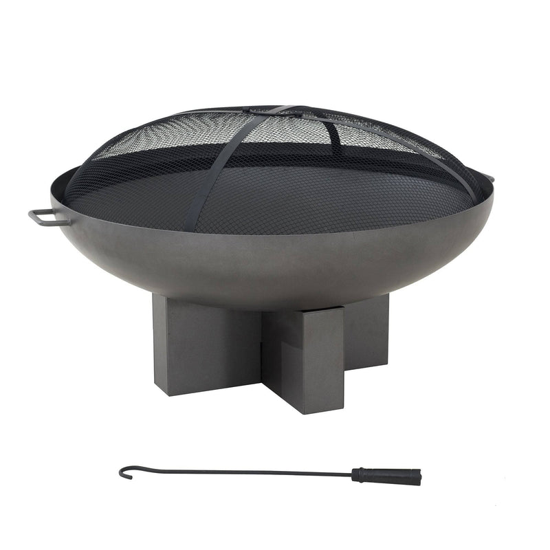 AmberCove Outdoor Fire Pit Portable Modern Patio Fire Pit with Cover